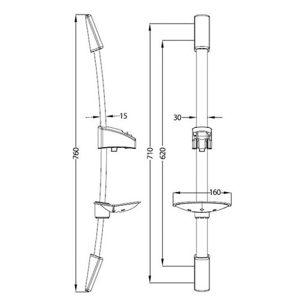 Изображение товара Стойка для душа Iddis 760мм (A30311)