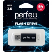 Изображение товара USB-флешка Perfeo 64GB C14 Black Metal Series (PF-C14B064ES)