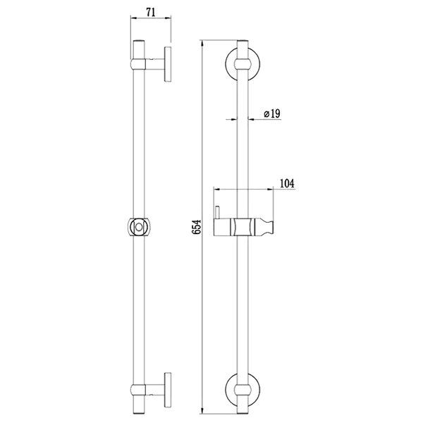 Изображение товара Стойка для душа Milardo Niagara, (NIA6500M17)