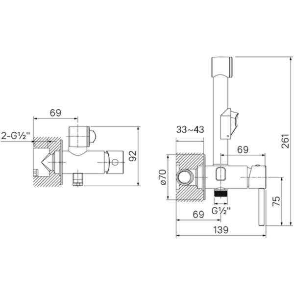 Изображение товара Гигиенический душ Iddis белый матовый (003WTR0i08)