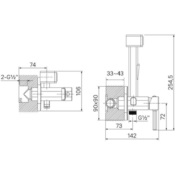 Изображение товара Гигиенический душ Iddis белый матовый (004WTS0i08)