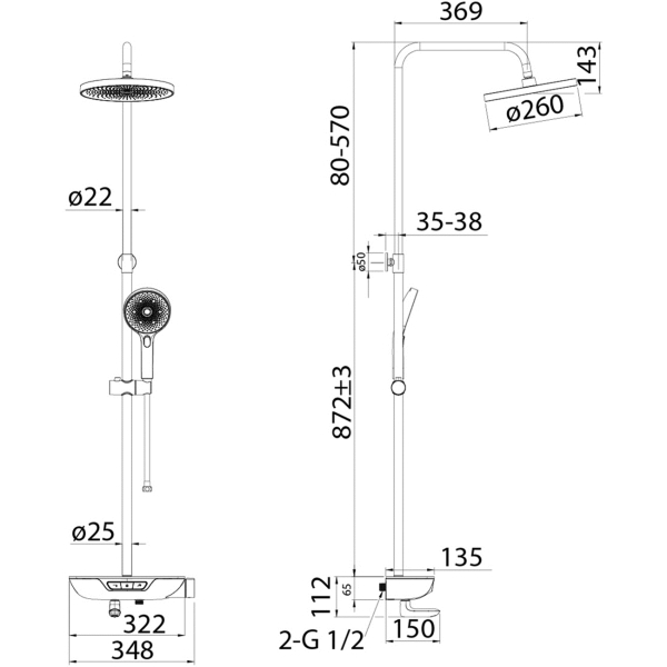 Изображение товара Душевая система Iddis SpaHome (SPASBBTi06)