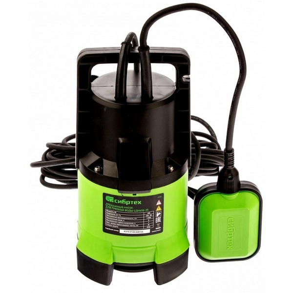 Изображение товара Дренажный насос Сибртех для грязной воды, 11000 л/ч, 8 м (97264)