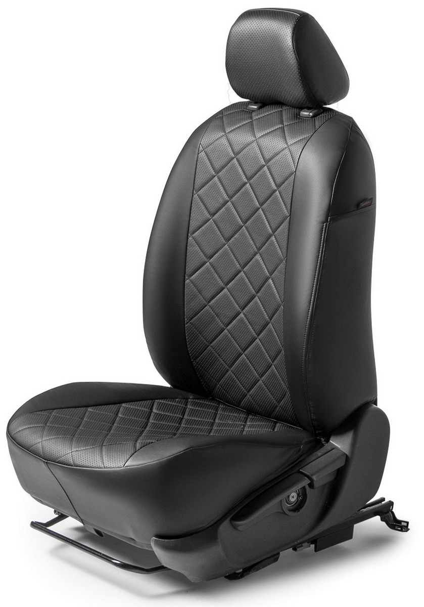 Изображение товара Авточехлы Rival SC.6013.2 Ромб эко-кожа, черные