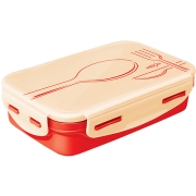 Изображение товара Термо ланч-бокс MILTON Steely Tiffin DeLuxe 525мл Red/Beige (ML37305-RB)