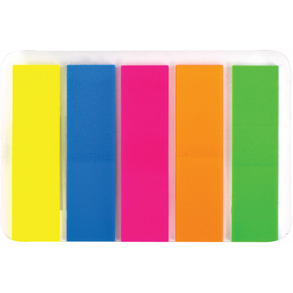 Изображение товара Закладки клейкие Brauberg BRG НЕОНОВЫЕ 48х12мм 5цвх20л 5ш