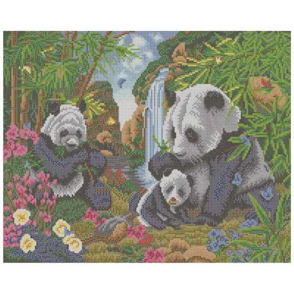 Изображение товара Картина стразами Остров сокровищ Панды,40х50см (662410)