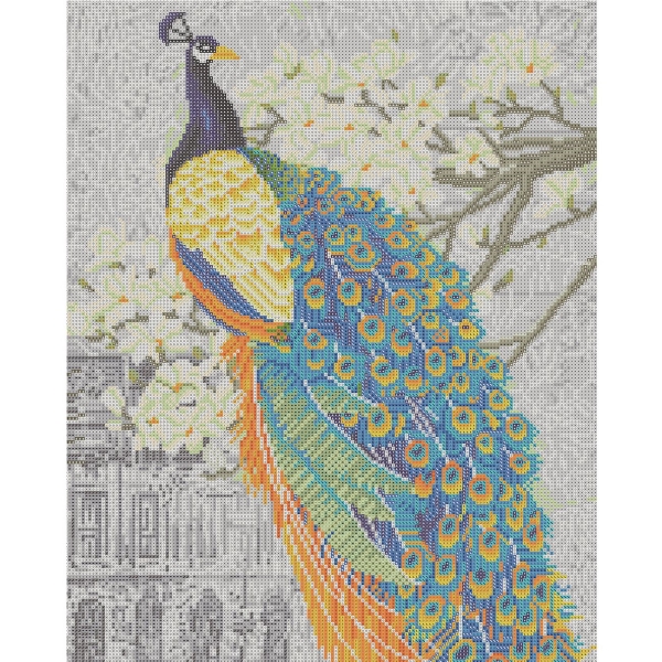 Изображение товара Картина стразами Остров сокровищ Павлин,40х50см (662411)