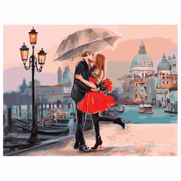 Изображение товара Картина стразами Остров сокровищ Прогулка под зонтом,40х50см (662420)