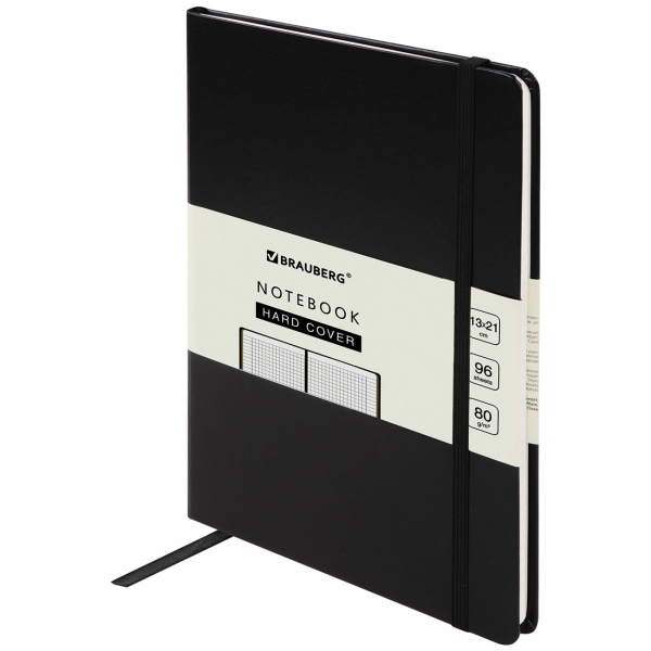 Изображение товара Блокнот A5 Brauberg ULTRA 130х210мм 80г/м2, 96л клетка черный, 113032