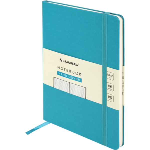 Изображение товара Блокнот A5 Brauberg ULTRA 130х210мм 80г/м2,96л,в точку,бирюз.,113043
