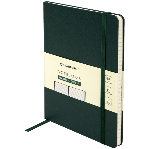 Изображение товара Блокнот A5 Brauberg ULTRA 130х210мм 80г/м2, 96л лин.Dark Green,113047