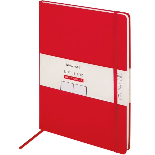 Изображение товара Блокнот B5 Brauberg ULTRA 180х250мм В5 80г/м2, 96л,б/лин.,Red,113066