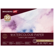 Изображение товара Бумага Brauberg ART д/акварели 300г/м,190х270мм 20л,113222