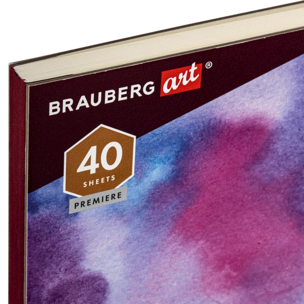 Изображение товара Скетчбук Brauberg для акварели 148х210мм 200г/м2 40л книжный переплет