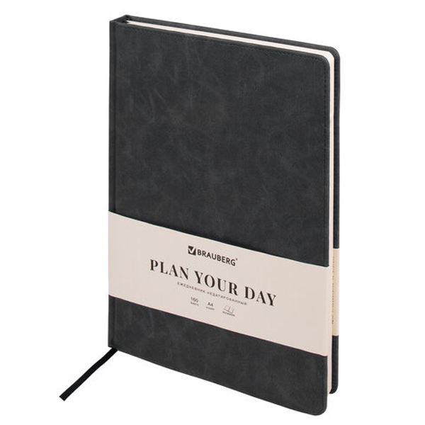 Изображение товара Ежедневник и еженедельник Brauberg А6 Status, черный