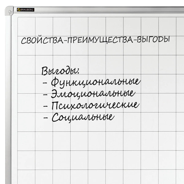Изображение товара Доска магнитно-маркерная Brauberg В КЛЕТКУ 60х90см Extra