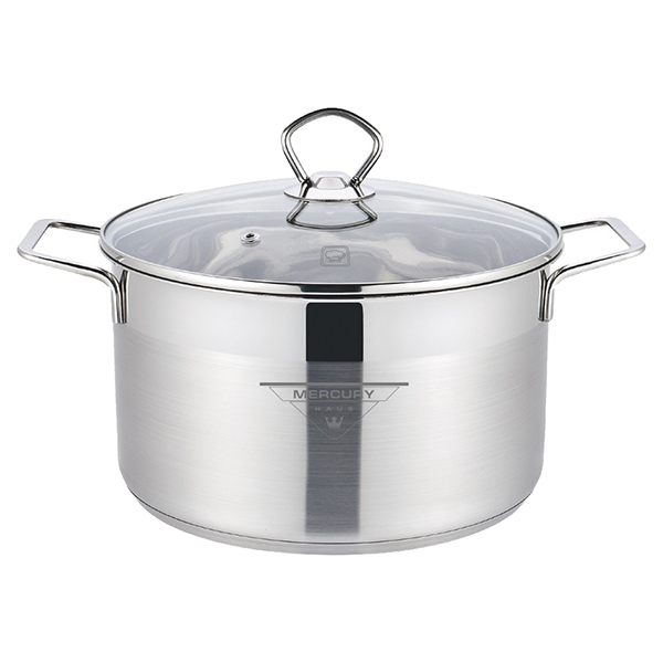 Изображение товара Кастрюля MERCURYHAUS 3,5л 20x11,5см, с крышкой (MC-7061) серебристый