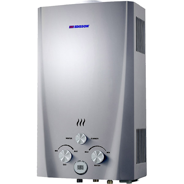 Изображение товара Водонагреватель газовый проточный Edisson F 20 D серебристый