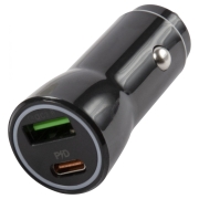 Изображение товара Автомобильное зарядное устройство Red Line Tech USB (QС 3.0 18W)+Type-C (PD18W) PDA-1 черный