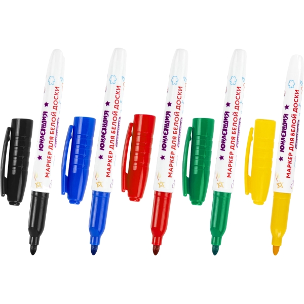 Изображение товара Маркер стираемый для доски Юнландия 5цв. (152099)