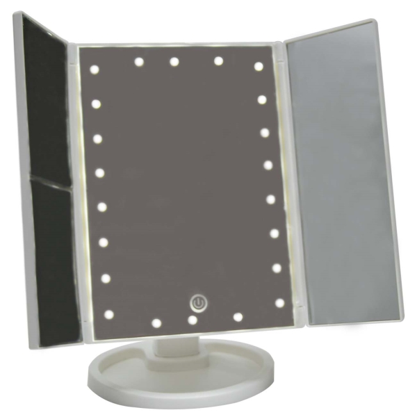 Косметическое увеличительное зеркало с подсветкой на магните