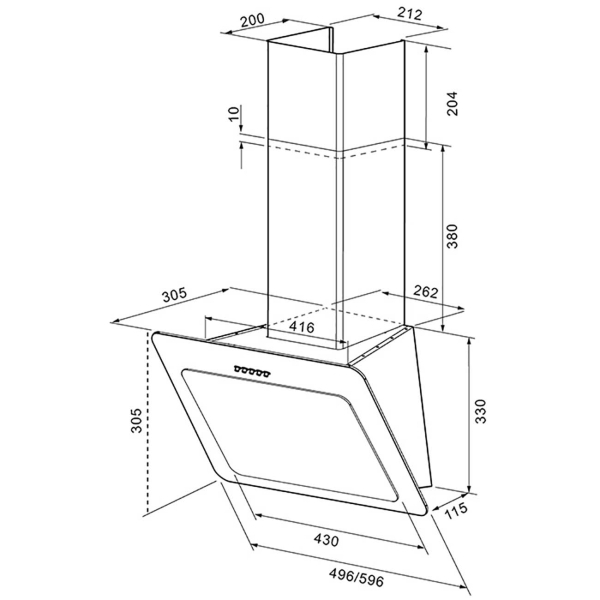 Изображение товара Вытяжка Krona Liva 600 белая S