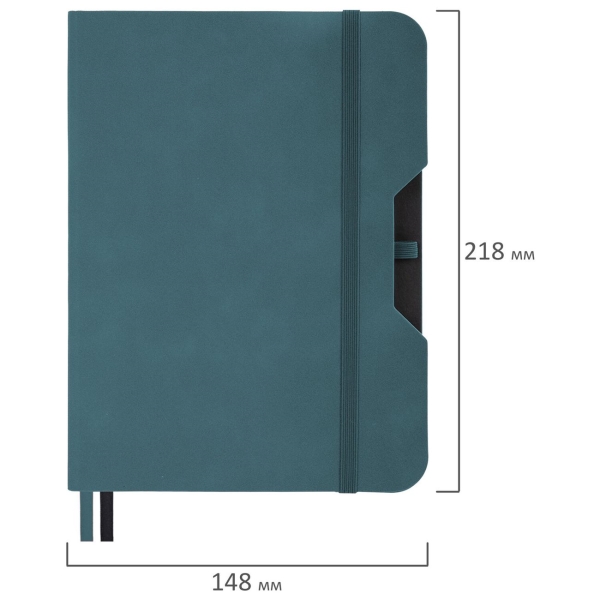 Изображение товара Блокнот А5 Brauberg А5 BRG NOTE софт-тач клетка, светло-серый