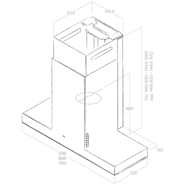 Изображение товара Вытяжка Elica HAIKU BL/A/90