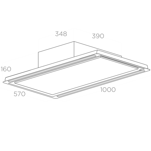 Изображение товара Вытяжка полностью встраиваемая Elica HILIGHT-X H16 WH/A/100