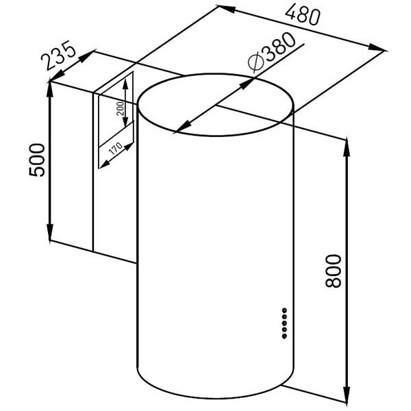 Изображение товара Вытяжка Maunfeld LEE SIDE (C) 39 Black