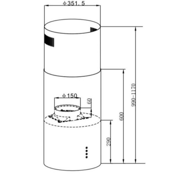 Изображение товара Вытяжка HOMSAir ART 1050WL 35 Black