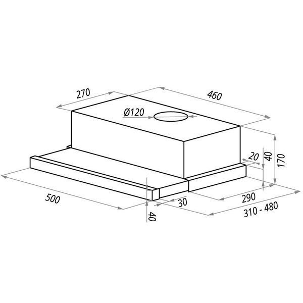 Изображение товара Вытяжка Maunfeld VS LIGHT 50 WHITE