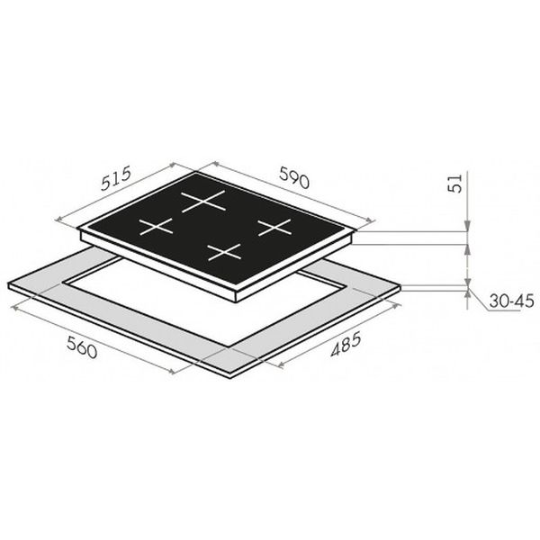 Изображение товара Встраиваемая газовая панель независимая Maunfeld EGHE.64.43CW/G