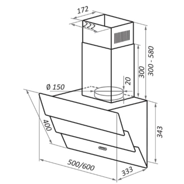 Изображение товара Вытяжка Maunfeld Cascada Push 60