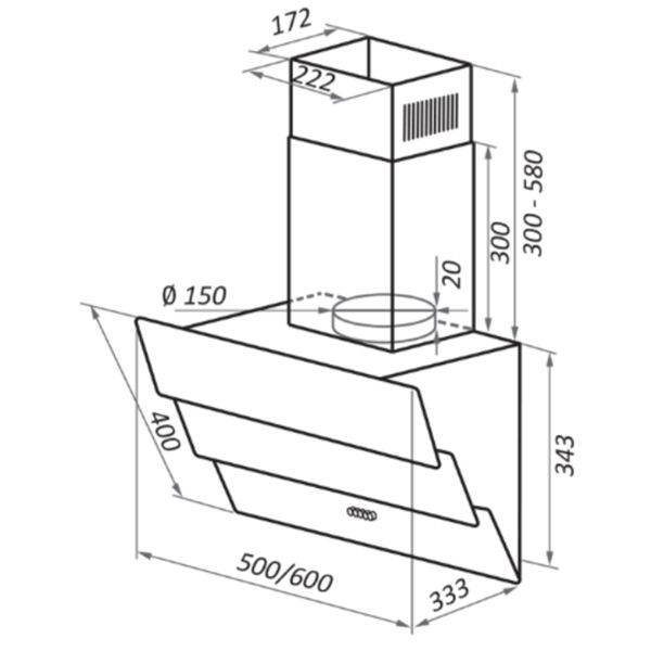 Изображение товара Вытяжка Maunfeld Cascada 60