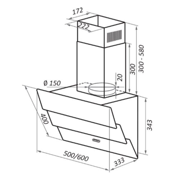 Изображение товара Вытяжка Maunfeld CASCADA 60 White