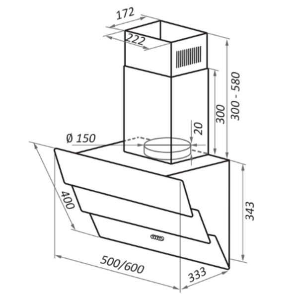 Изображение товара Вытяжка Maunfeld CASCADA PUSH 50 Black