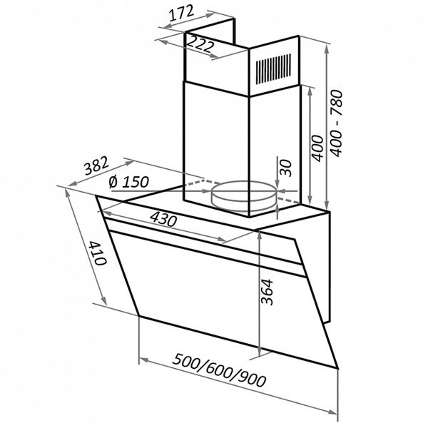 Изображение товара Вытяжка Maunfeld MEDWAY 60 White/Satin