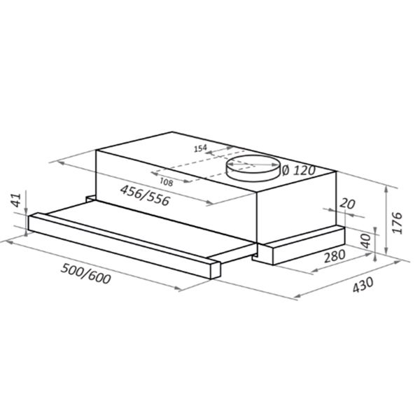 Изображение товара Вытяжка Maunfeld VS LIGHT 50 Inox