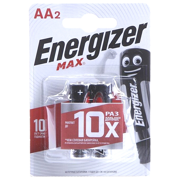 Изображение товара Батарейка алкалиновая (щелочная) Energizer AA Max 2шт E301532801