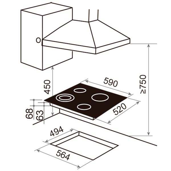 Изображение товара Встраиваемая электрическая панель Haier HHX-C64DFB