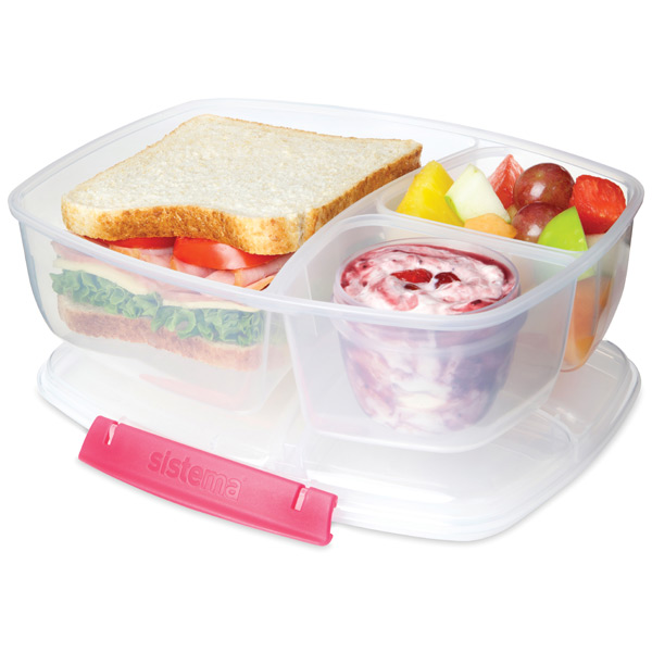 Изображение товара Контейнер для продуктов Sistema To-Go Triple Split 2л Red (20920)