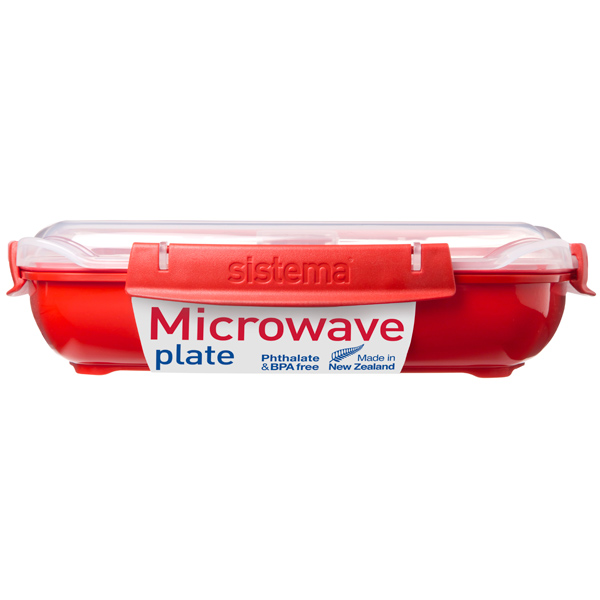 Изображение товара Контейнер для продуктов Sistema Microwave Plate 1.3л Red (1106)