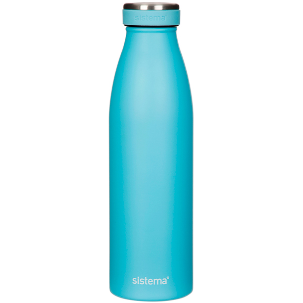 Изображение товара Бутылка для воды Sistema 550 Стальная 500мл голубая