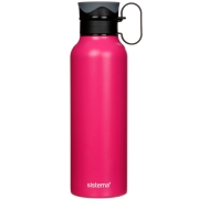 Изображение товара Бутылка для воды Sistema 565 Стальная с петелькой 600мл красная