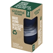 Изображение товара Контейнер для продуктов Sistema 581466 RENEW Йогурт 150мл (2шт) синий