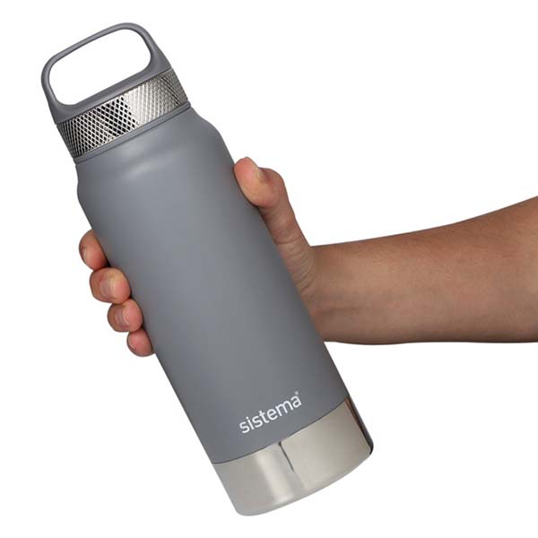 Изображение товара Бутылка для воды Sistema 560 стальная 650мл серый