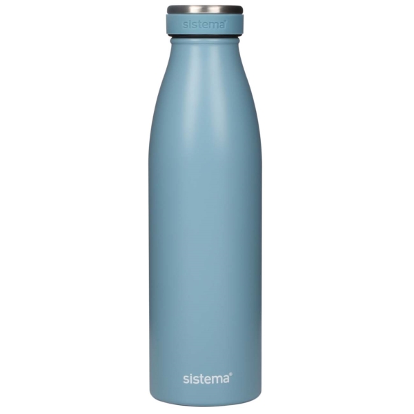 Изображение товара Бутылка для воды Sistema 575 стальная 750мл серо-голубой