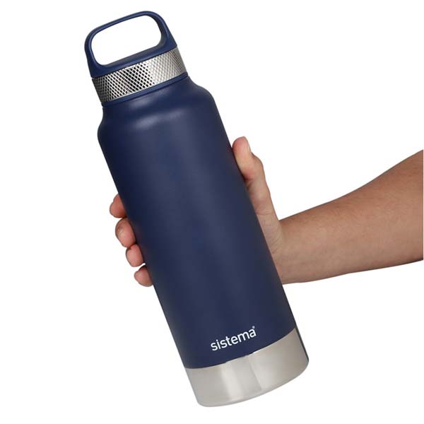 Изображение товара Бутылка для воды Sistema 585 стальная 1л синий